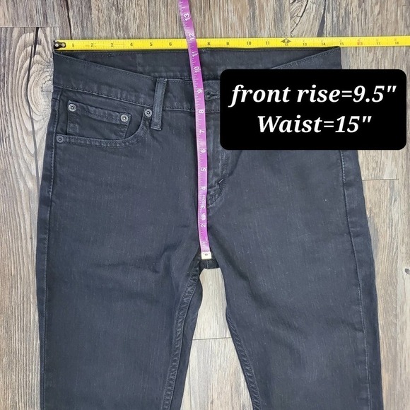 Levis 511 Men Denim Stone Wash Dark Slim Fit Zip Fly Casual Jeans Size 29x30 - Picture 10 of 11